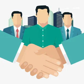 矢量商务握手免抠