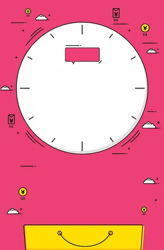 促销购物卡通漫画金币海报背景高清