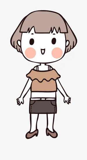 人物手绘插画可爱素材63免抠