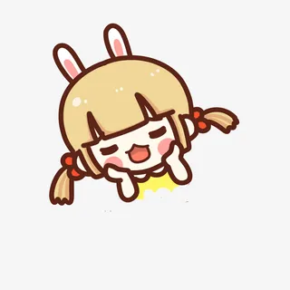 陶醉的小女孩免抠