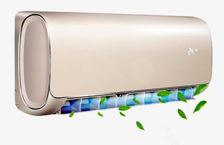 实物树叶金色空调矢量图免抠