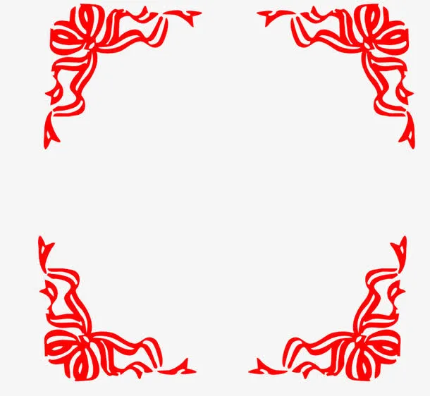 红色边框图案免抠