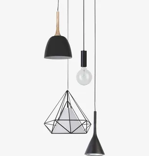 家居吊灯设计灯泡效果免抠