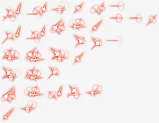 红色闪光特效免抠