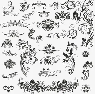 欧式花纹免抠