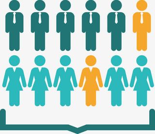 矢量创意设计人口性别说明图免抠