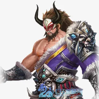 牛角大汉古风手绘免抠