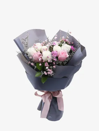 唯美满天星花束免抠