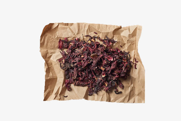 牛皮纸上的花瓣干免抠