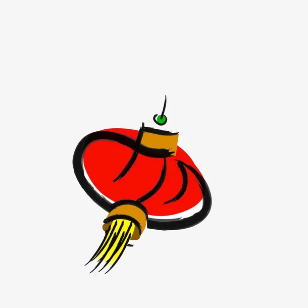 简约手绘红灯笼挂件素材免抠