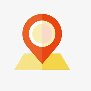 黄色定位按钮免抠