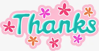 卡通thanks标签免抠
