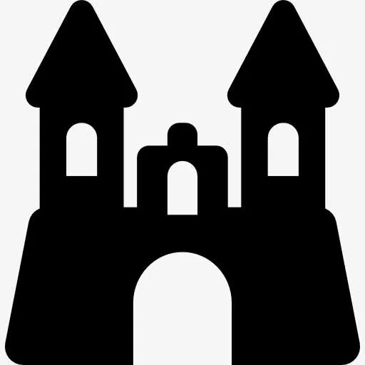 沙堡两塔图标免抠