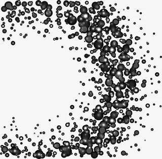 黑色漂浮光圈免抠