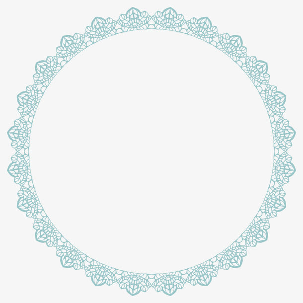 欧式圆形复古花纹图案边框免抠