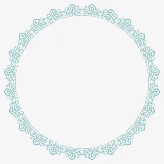 欧式圆形复古花纹图案边框免抠