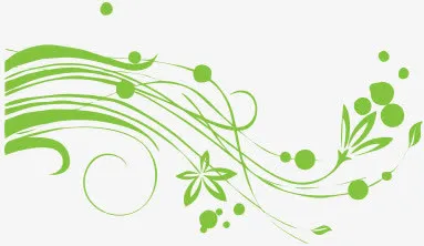 春天绿藤蔓装饰纹理免抠