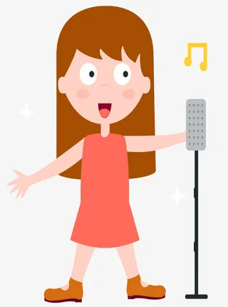 唱歌的小女孩免抠