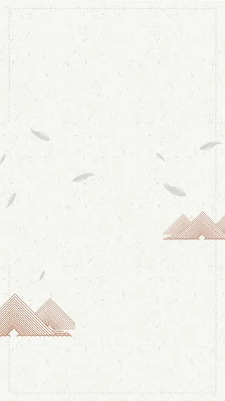 灰色中国风手绘落叶秋季上新PSD分层H5高清