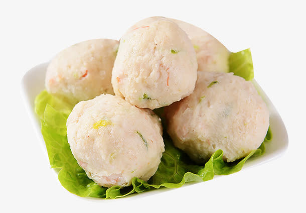 新鲜冷冻虾丸免抠