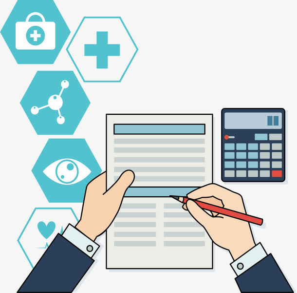 六边形医疗保险免抠