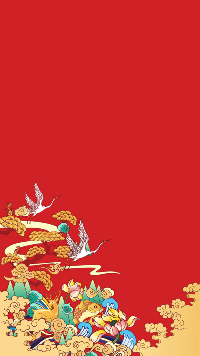 中国风红色新春H5图高清