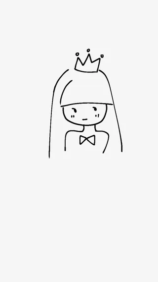 人物简笔画女娃娃免抠