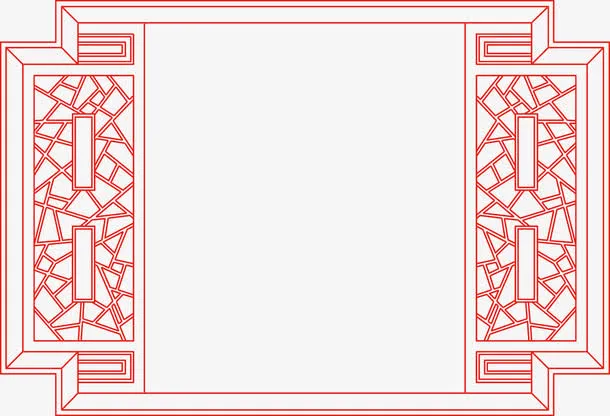边框花纹剪纸免抠