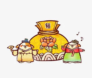 卡通可爱福袋免抠