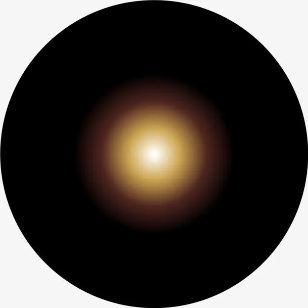 黄色闪耀光芒免抠