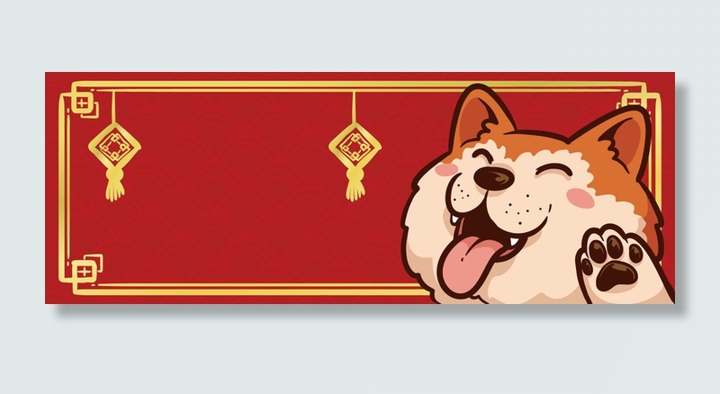 瑞狗迎春矢量海报高清