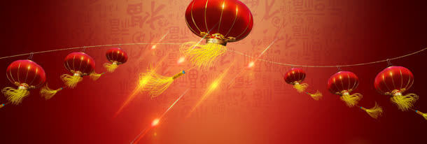 新春灯笼背景海报