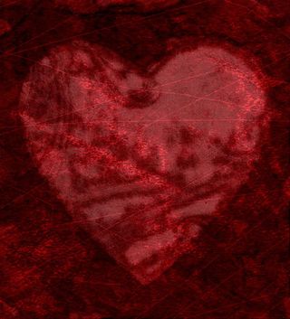 红色背景上的心形