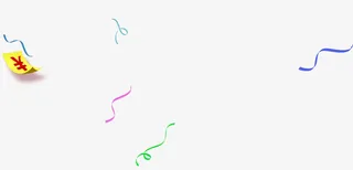 飞舞的彩带免抠