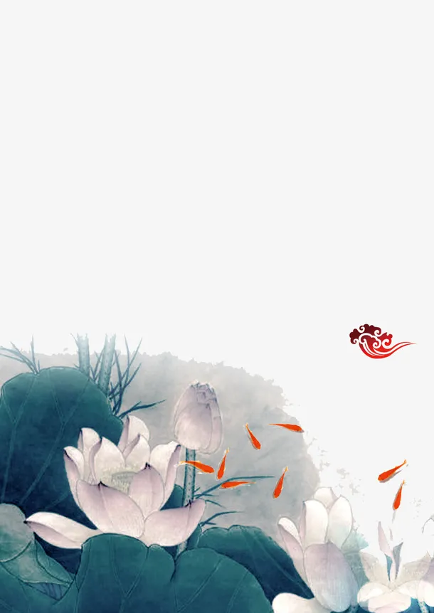 荷叶淡色免抠