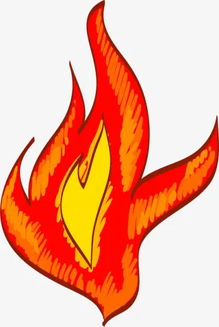 手绘燃烧火苗免抠