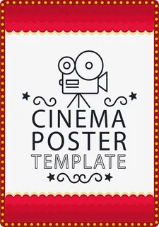 黄色彩灯边框海报免抠