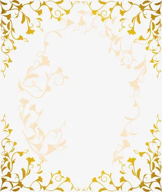 金色渐变花藤背景