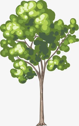 卡通大树树干免抠