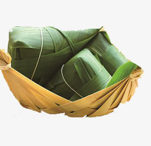 竹盘里的粽子免抠