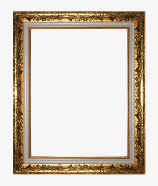 金色边框发亮的框架实物免抠