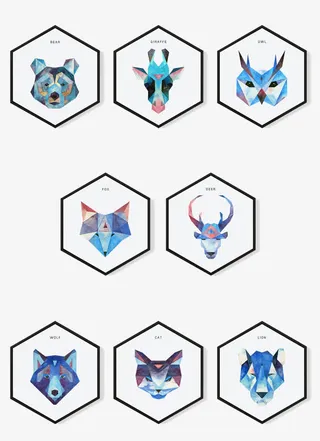 欧式六角图案素材免抠