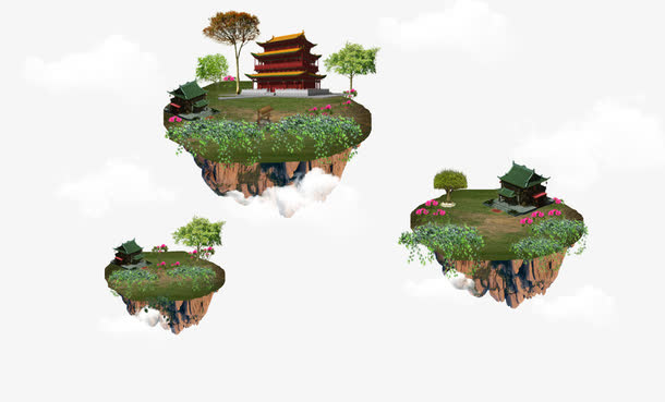 漂浮小岛免抠