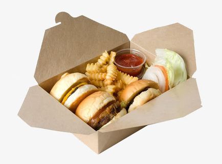 外卖盒里面的快餐免抠