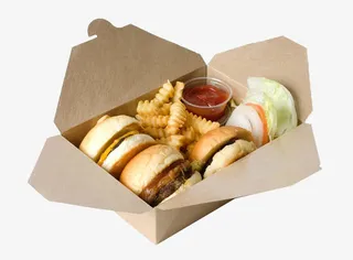 外卖盒里面的快餐免抠