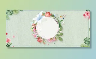 春季上新文艺小清新banner高清质感纹理背景