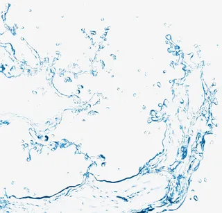 激起水花边缘免抠装饰效果特效元素