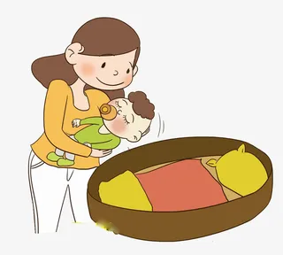 妈妈抱着宝宝睡觉免抠