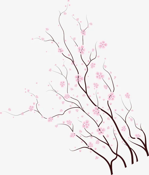 中国风古风桃花免抠