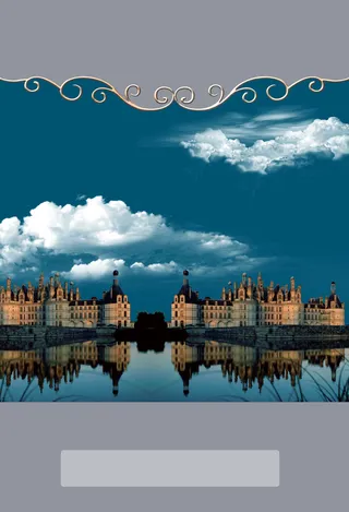 欧式建筑湖畔天空背景素材高清